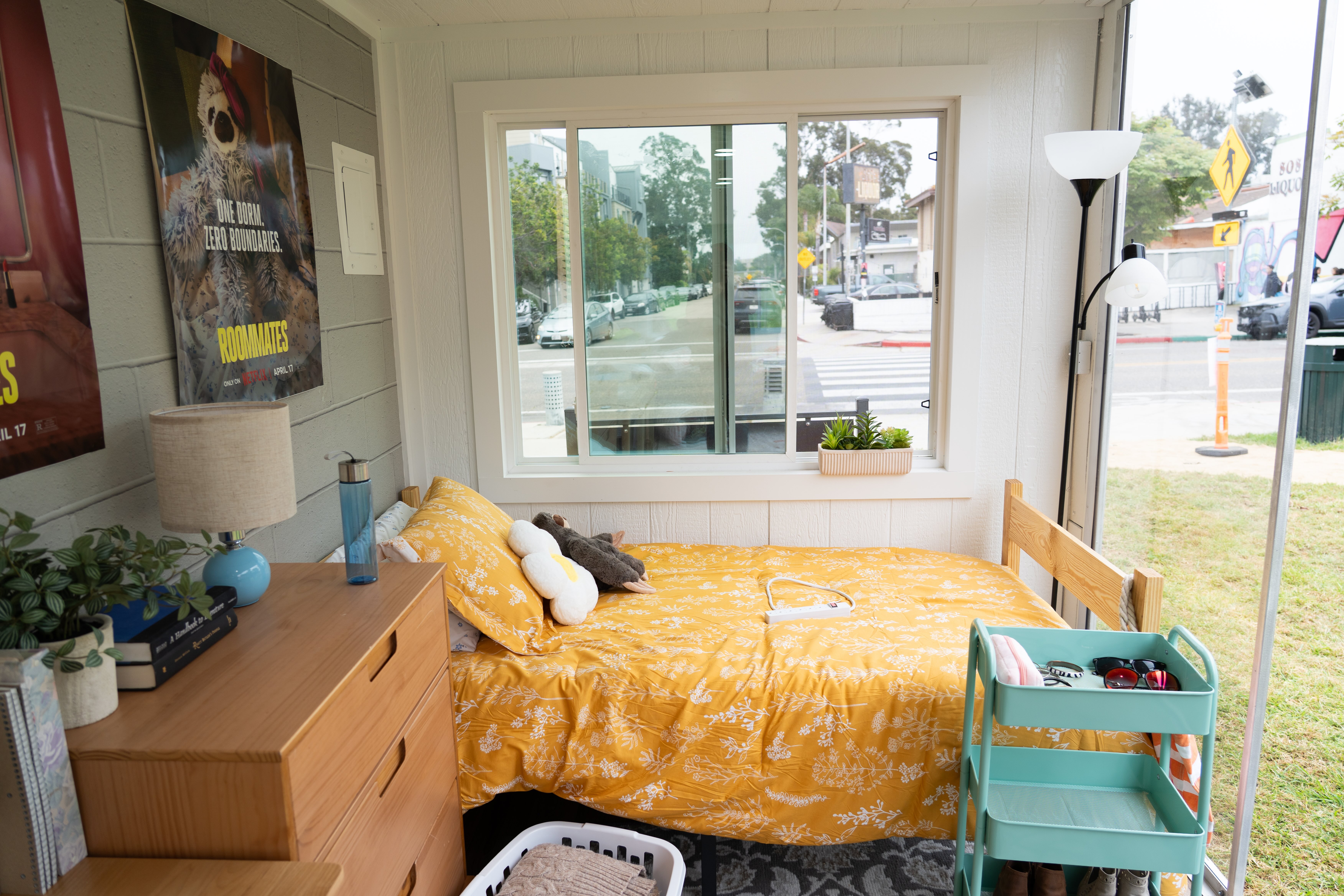 Neat side of the dorm room